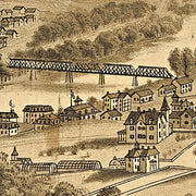 Bethlehem and South Bethlehem, PA by G.A. Rudd, 1877