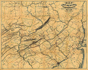 Map of the canals and railroads for transporting coal from the several coal fields to the city of New York, 1856