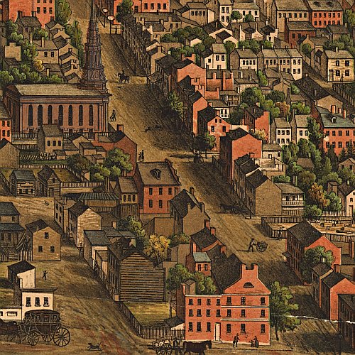 Harrisburg, Pennsylvania by E. Sachse &amp; Co, 1855