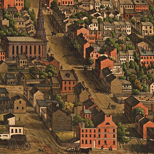 Harrisburg, Pennsylvania by E. Sachse & Co, 1855