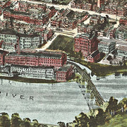 Birds eye view of Manayunk, Wissahickon=Roxborough from West Laurel Hill Cemetery, Philadelphia, Pennsylvania by T. M. Fowler, 1907