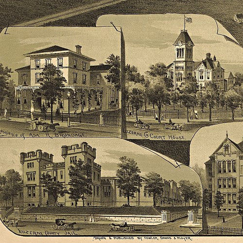 Wilkes-Barre, Pennsylvania by A. E. Downs, 1889