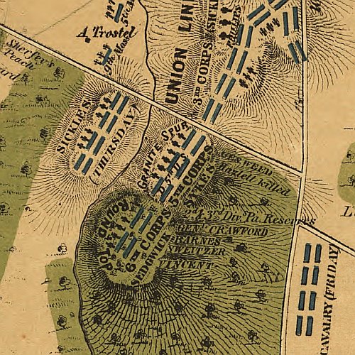 Field of Gettysburg, July 1st, 2nd &amp; 3rd, 1863 by T. Ditterline