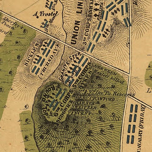 Field of Gettysburg, July 1st, 2nd & 3rd, 1863 by T. Ditterline