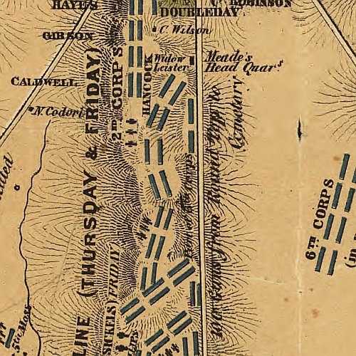 Field of Gettysburg, July 1st, 2nd &amp; 3rd, 1863 by T. Ditterline
