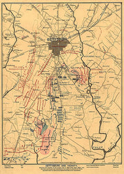 Gettysburg and Vicinity, July 3, 1863 by Gettysburg Battlefield Memorial Association