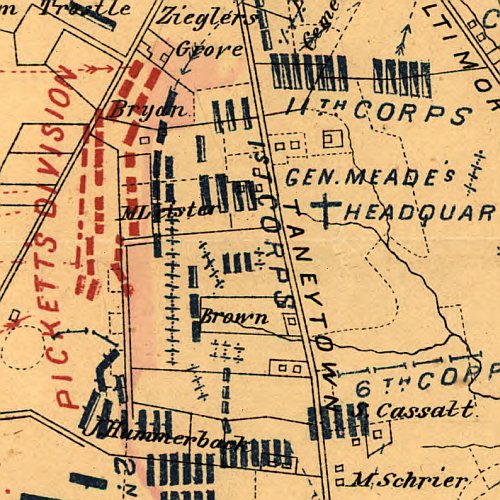 Gettysburg and Vicinity, July 3, 1863 by Gettysburg Battlefield Memorial Association