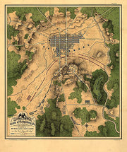 Map of the battle of Gettysburg showing line of battle on the evening of the 2nd by Capt. Wm. H. Willcox