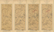 Map of the field of operations of Gregg's (Union) & Stuart's (Confederate) cavalry at the battle of Gettysburg, July 3rd, 1863