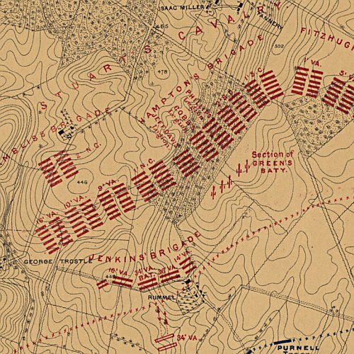 Map of the field of operations of Gregg&