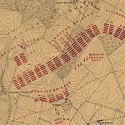 Map of the field of operations of Gregg's (Union) & Stuart's (Confederate) cavalry at the battle of Gettysburg, July 3rd, 1863