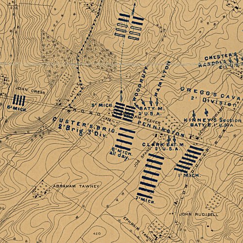 Map of the field of operations of Gregg&