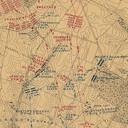 Map of the field of operations of Gregg's (Union) & Stuart's (Confederate) cavalry at the battle of Gettysburg, July 3rd, 1863