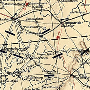 Position of Union and Confederate armies on the morning of July 1, 1863