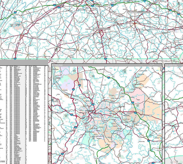 Premium Style Wall Map of Pennsylvania by Market Maps