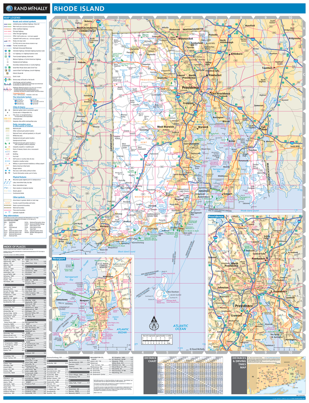 Rhode Island by Rand McNally