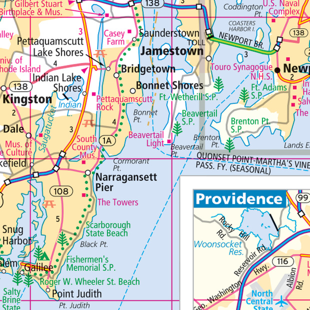 Rhode Island by Rand McNally