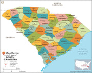 South Carolina County Map