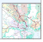 Premium Style Wall Map of South Carolina by Market Maps