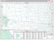 Premium Style Wall Map of South Dakota by Market Maps