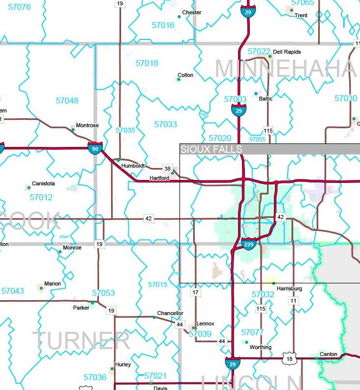Premium Style Wall Map of South Dakota