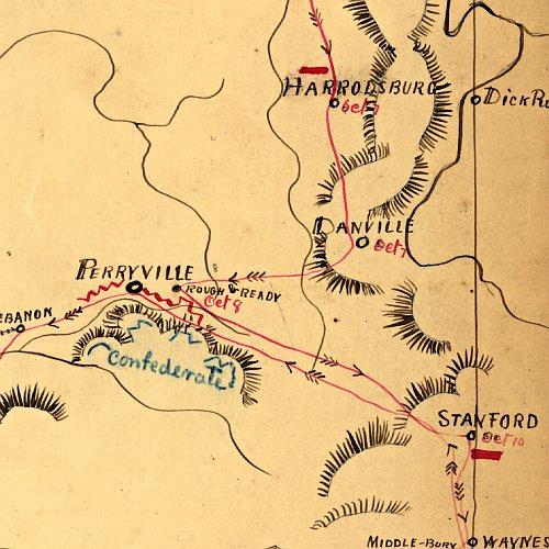 Across Kentucky Drawn by G.H.B. (G.H. Blakeslee)