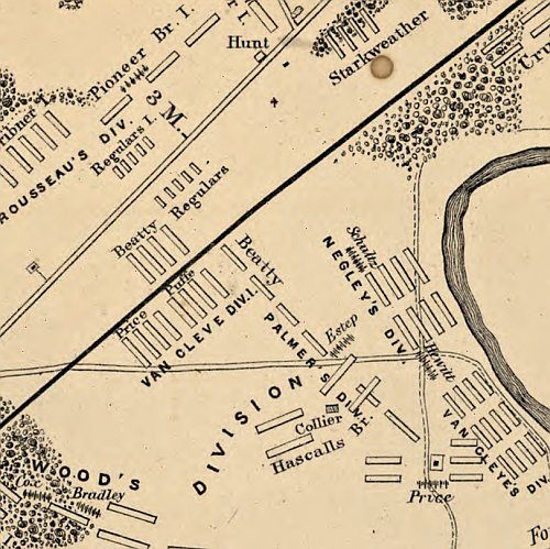 Topographical sketch of the battlefield of Stone's River near Murfreesboro, Tennessee