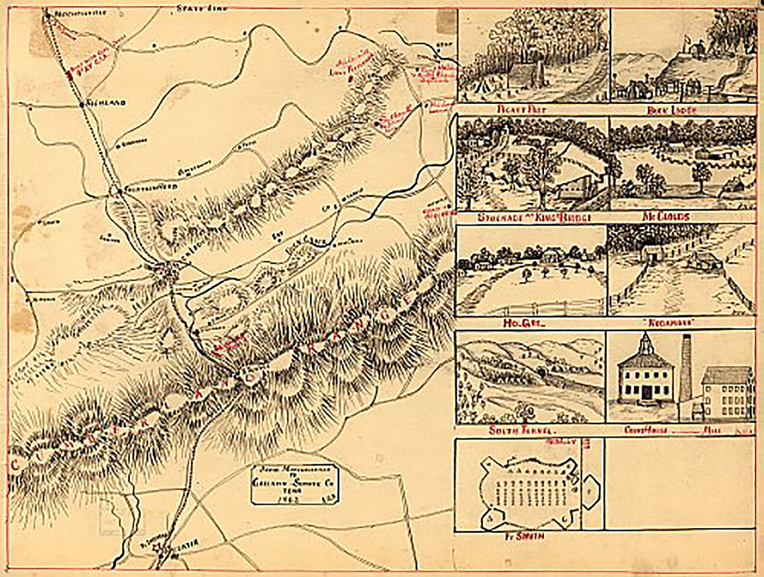 From Mitchelsville [sic] to Gallatin, Sumner Co., Tenn., 1862 by G. H. Blakeslee (G.H.B.)