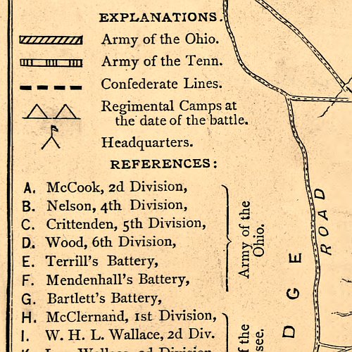 General Buell's map of the battle-field of Shiloh, April 6-7, 1862