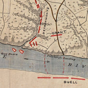 Map of the field of Shiloh. April 6, 1862