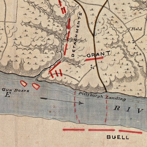 Map of the field of Shiloh. April 6, 1862