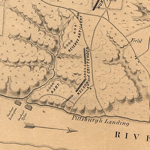 Map of the field of Shiloh, near Pittsburgh Landing, Tenn. on the 6th and 7th of April 1862