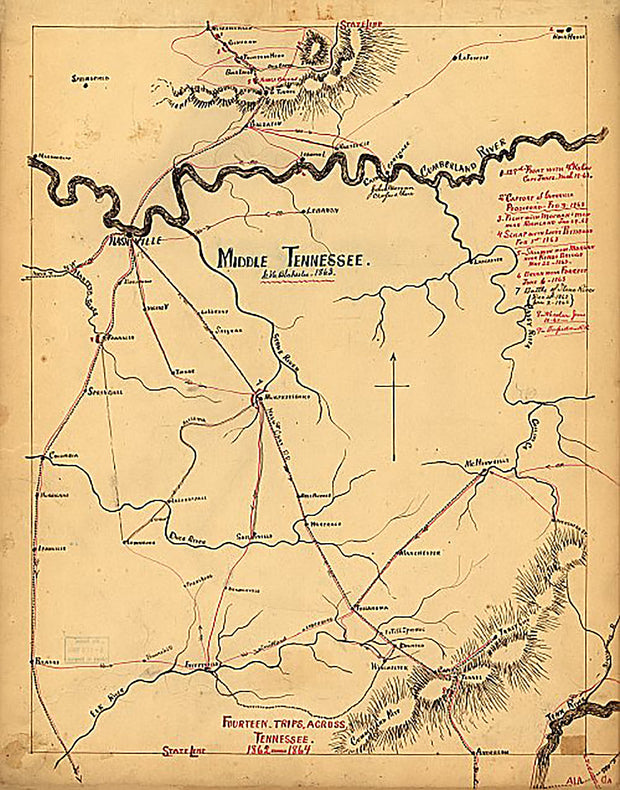 Middle Tennessee by G. H. Blakeslee, 1863