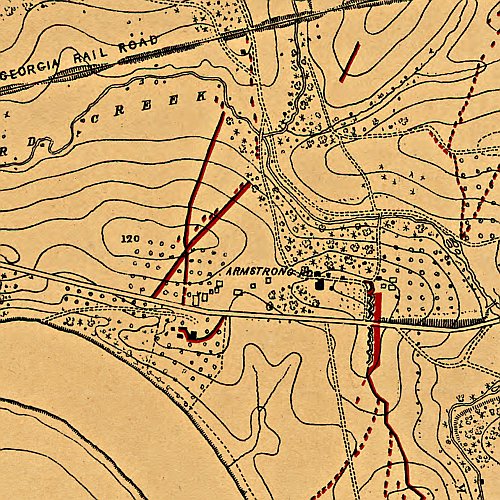 Topographical map of the approaches and defences of Knoxville, Tennessee