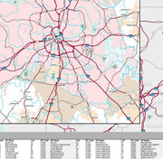 Premium Style Wall Map of Tennessee by Market Maps