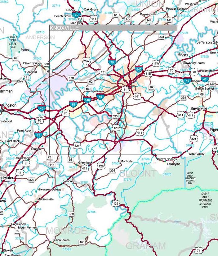 Premium Style Wall Map of Tennessee