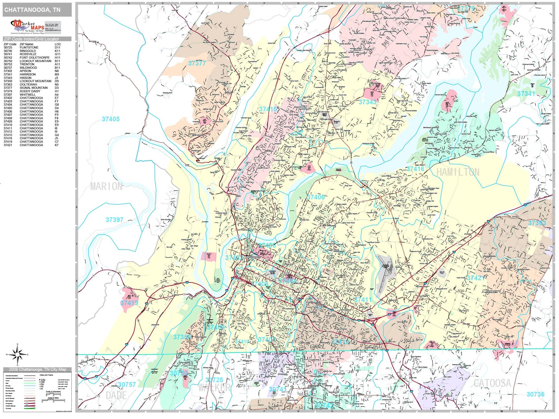 Chattanooga Tn County Map