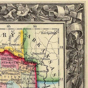 Pre-Civil War County Map of Texas by S.A. Mitchell, 1860