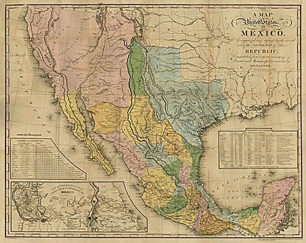 Map of the United States of Mexico, Tanner 1846