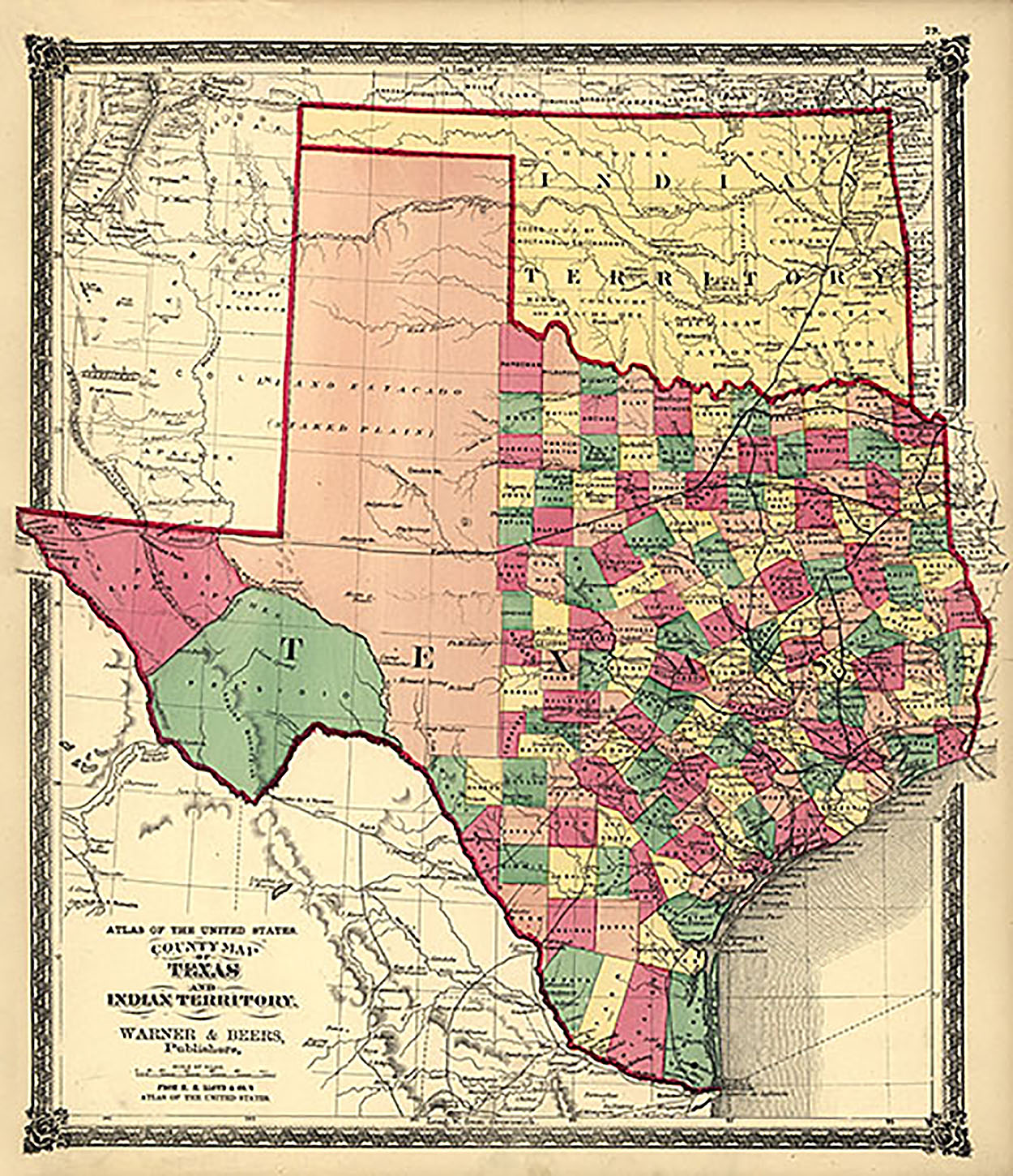 Texas and Indian Territory, 1875
