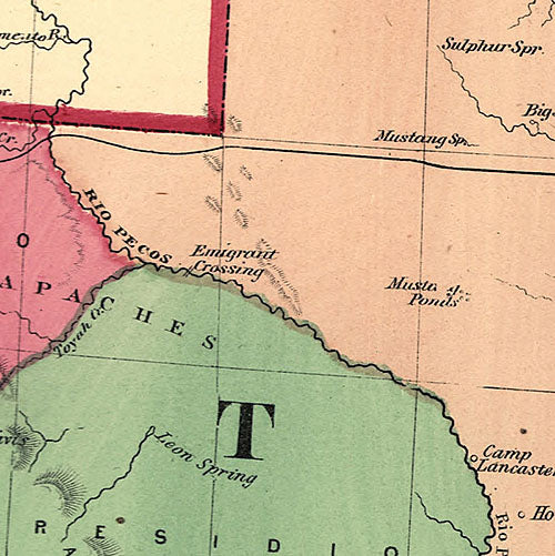 Texas and Indian Territory, 1875
