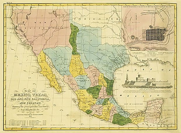 Mexico, Texas, Old and New California, 1847