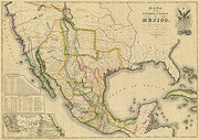 Mapa de los Estados Unidos de Mejico, 1828