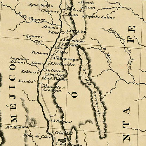 Mapa de los Estados Unidos de Mejico, 1828