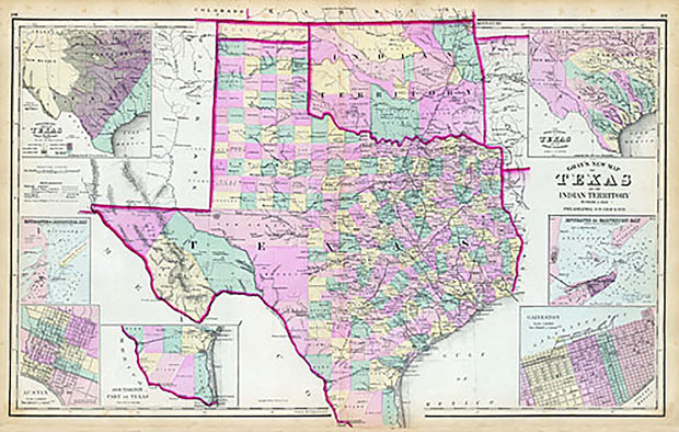 Texas and Indian Territory 1876