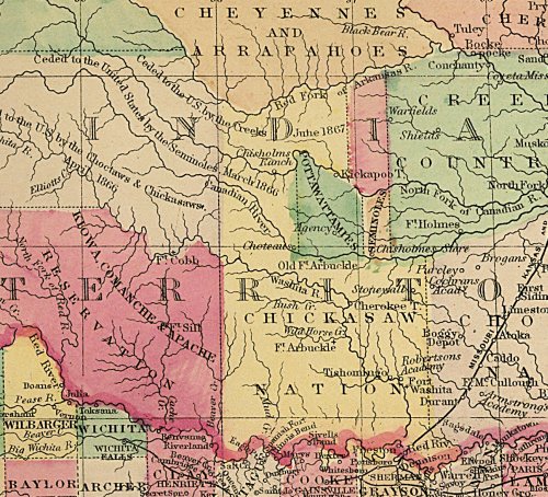 County Map of Texas by S. A. Mitchell 1881