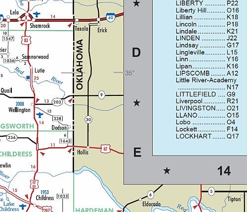 Texas Executive Wall Map