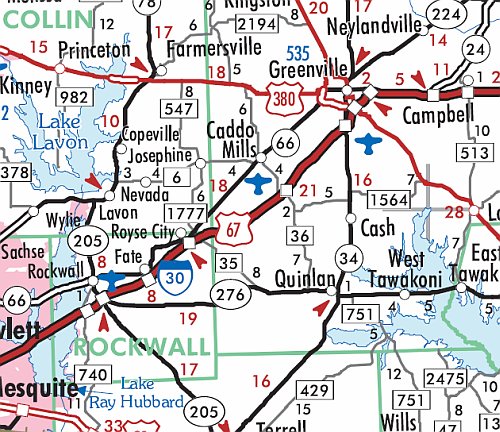 Texas Executive Wall Map