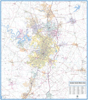 Greater Austin Metro Area Wall Map