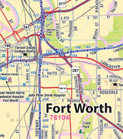 DFW Greater Metro Area Wall Map